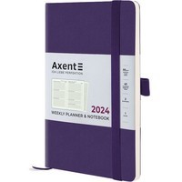 Еженедельник Axent 2024 Partner Soft Diamond 125х195 мм фиолетовый 8518-24-11-A